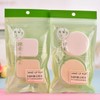 Round Chlorophyll Sponge Makeup Puff for BB Cream, Powder, Foundation (Wet & Dry Use) - La Précise/A58 Edge Puff Square 10ea