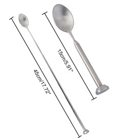 Delgeo Stainless Steel Cocktail Jigger - Precision Spirit Measure 5/10/15/20/25/30/40/50 ml, Includes Retractable Bar Spoon, Ideal for Professional Bartenders & Home Mixologists