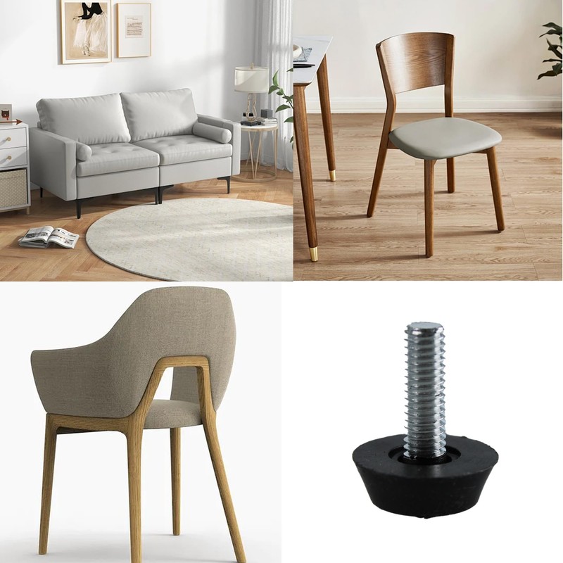 Septe Screw in Threaded Furniture Adjustable Levelers, Suitable for Chair
