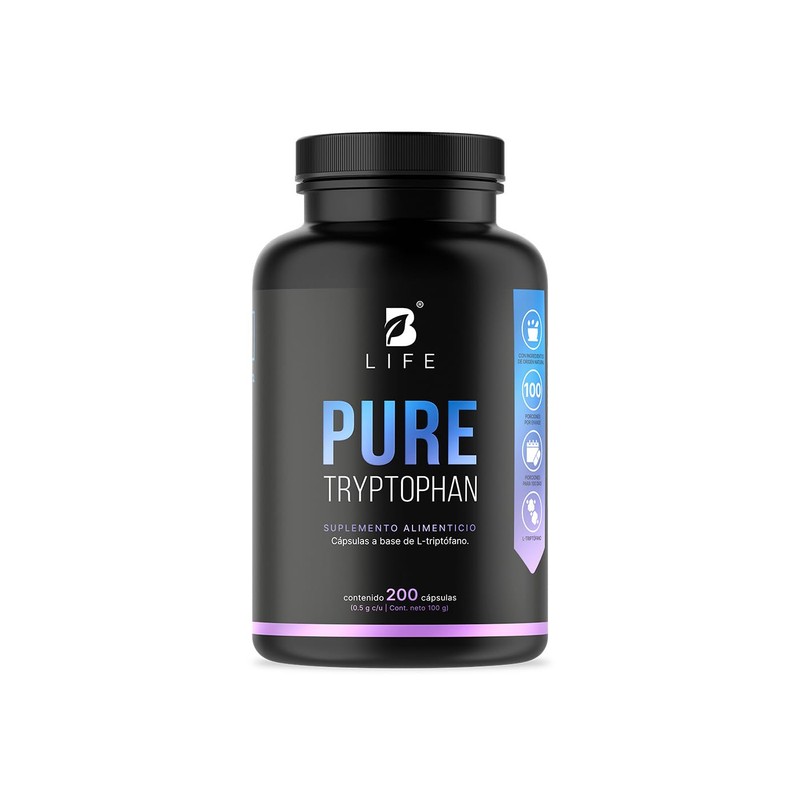 B Life Triptófano Puro | 200 Cápsulas de 500 mg