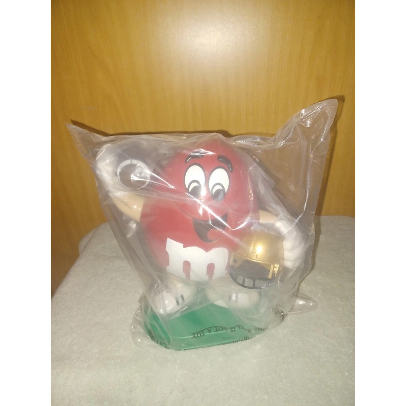 M&M Sport Red Football M&M Candy Dispenser 1995 NISP!