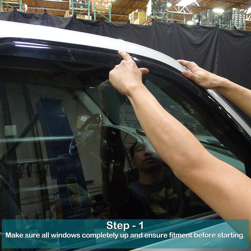 Spec-D Tuning Smoke Window Visors Rain Guard Shade Deflector X4