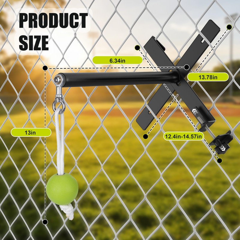 Hikeen Portable Baseball Swing Trainer with Auto Reset Tethered Ball