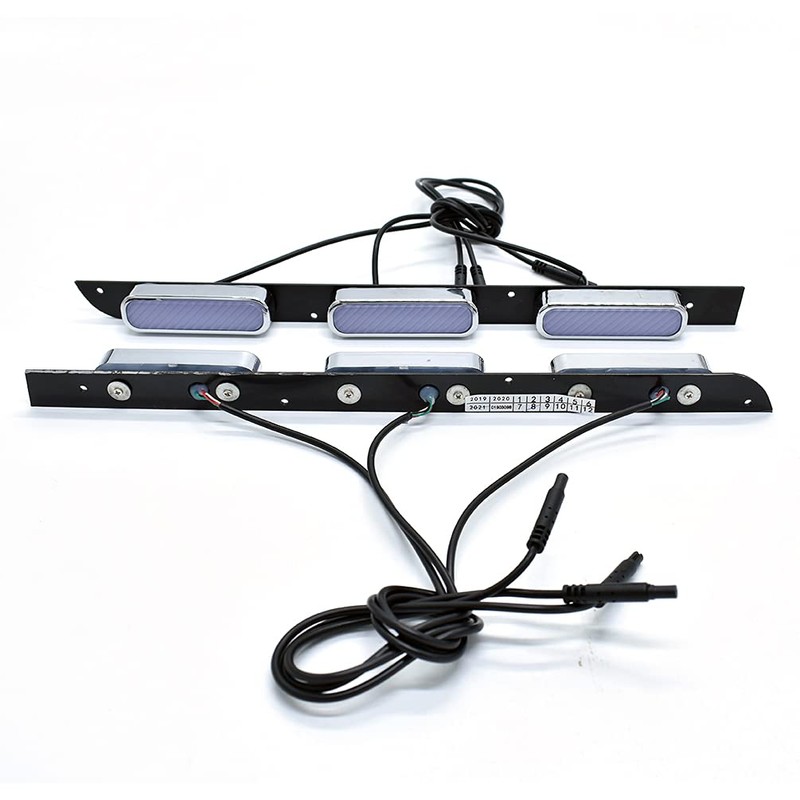 ECAHAYAKU Front Bumper LED Grille Amber Turn Signal Light Driving