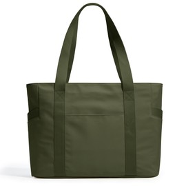Kalidi Shopper Bag Handbag Large with 15.6 Inch Laptop Compartment for Work, University, Travel, Beach Bag, Work Bag, Uni Bag, Green, L