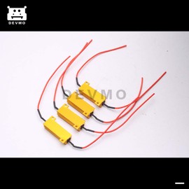 DEVMO 4pcs Load Resistor 50W 6RJ 6ohm LED Decoder FIX Hyper Flash Turn Signal Blinker Brake Steering Light For LED Conversion Kit