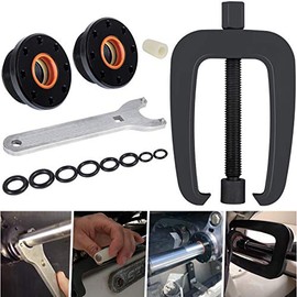 Bonbo Hydraulic Steering Support Bracket Puller & HS5157 Front Mount Steering Cylinder Seals Kit with Wrench Compatible with Seastar Uflex HC53xx HC67xx Cylinders