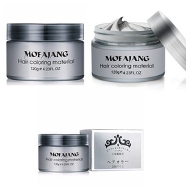 Crema Cera De Cabello Gris Para Mujer Hombre Plata Temporal Pelo Color Natural