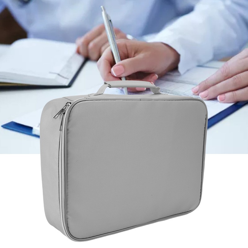 Fireproof Document Bag Portable Waterproof Office Important Document Storage Organizer