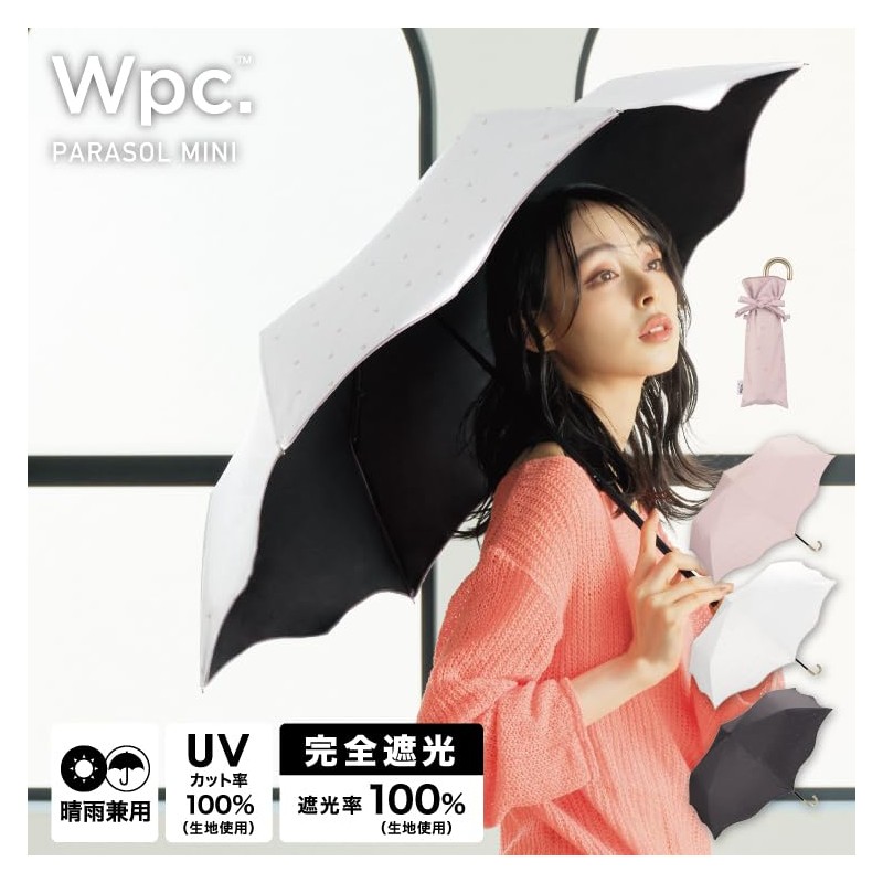 [2025] Wpc. Parasol, Light Blocking Heart Melo, Mini, Charcoal, 801-17761-102