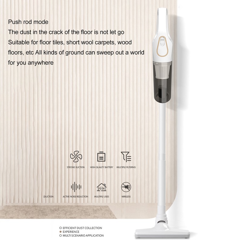 Hand Held Vacuum Cleaner 2000mAh USB Interface White Powerful Cordless