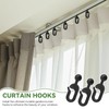 100pcs Plastic Gazebo Curtain Hooks, Black Track Hooks, Gazebo Accessories