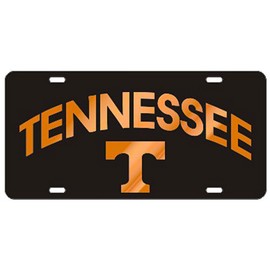 Craftique Tennessee Volunteers Black TN/T Laser Cut License Plate