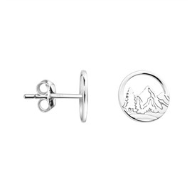 SOFIA MILANI - Women's Earrings 925 Silver - Mountain Stud Earrings, Sterling Silver, No Gemstone