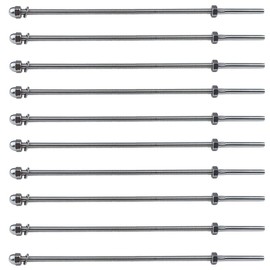 Muzata 8" Hand Swage Fitting Threaded Stud for 1/8" Cable Railing System,T316 Stainless Steel, for Stair Deck 4x4 to 6x6 Post CR40,10Pack Series CA1 CD1 CS1 CD2 CS2