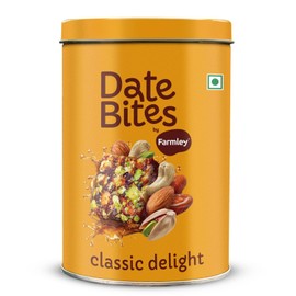Farmley Protein Dates Bars Jars| Dates Bite with No Added Sugar | Made with Zero Added Sugar | Dates, Pistachio, Cashews, Almonds, Honey | Healthy Protein Bars 200 g (Pack of 10) (7.05 Oz)