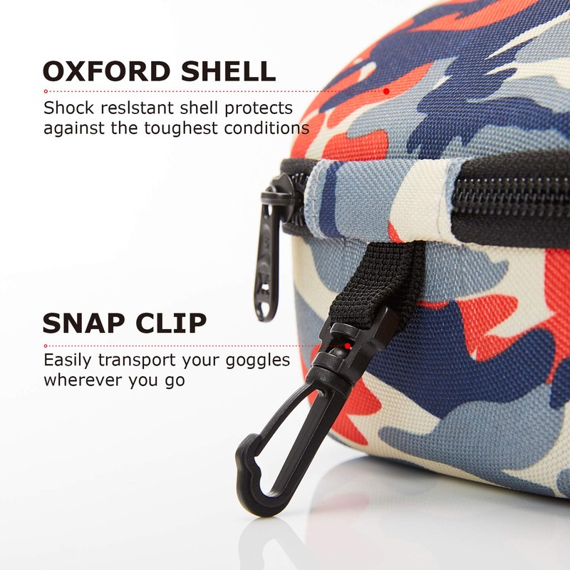 XCMAN Ski Goggle Case, Rigid EVA Hard Snow Goggle Case