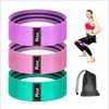 PILLAT Fabric Exercise Band Set of 3 with Carrying Bag,