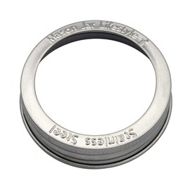 Stainless Steel Rust Proof Bands/Rings for Mason, Ball, Canning Jars (5 Pack, Regular Mouth)