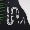 Manfnee Rosary Necklace for men and women Medal & Cross