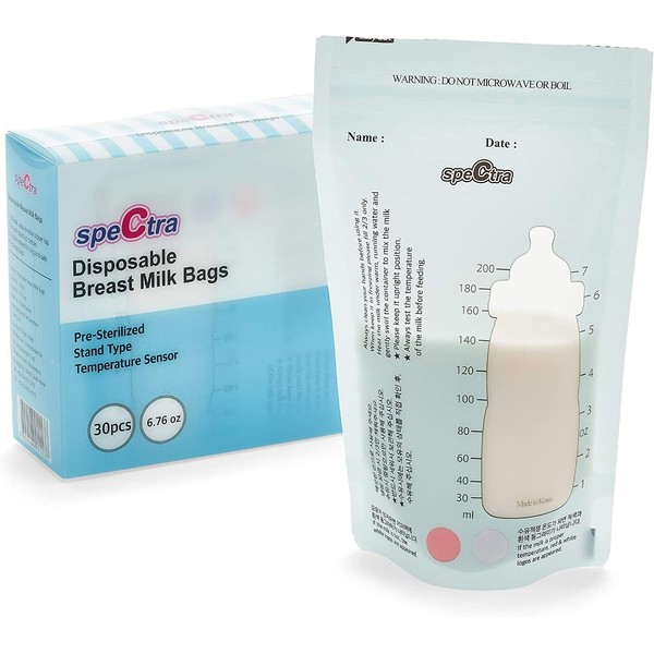 Spectra Pre-Sterilised Disposable Breast Milk Storage Bags (60 pcs / 2 Packs of 30)