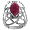 Orchid Jewelry Brass Red Ruby Celtic Ring Wedding Gifts for