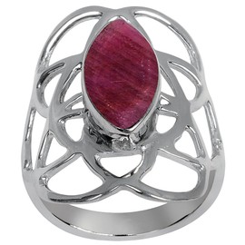 Orchid Jewelry Brass Red Ruby Celtic Ring Wedding Gifts for Women