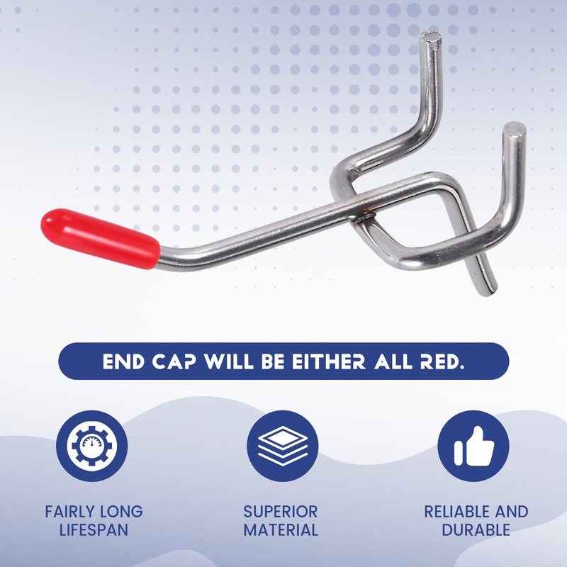 xelea 25x Single Pegboard Hooks 50mm Board Slat Wall Retail