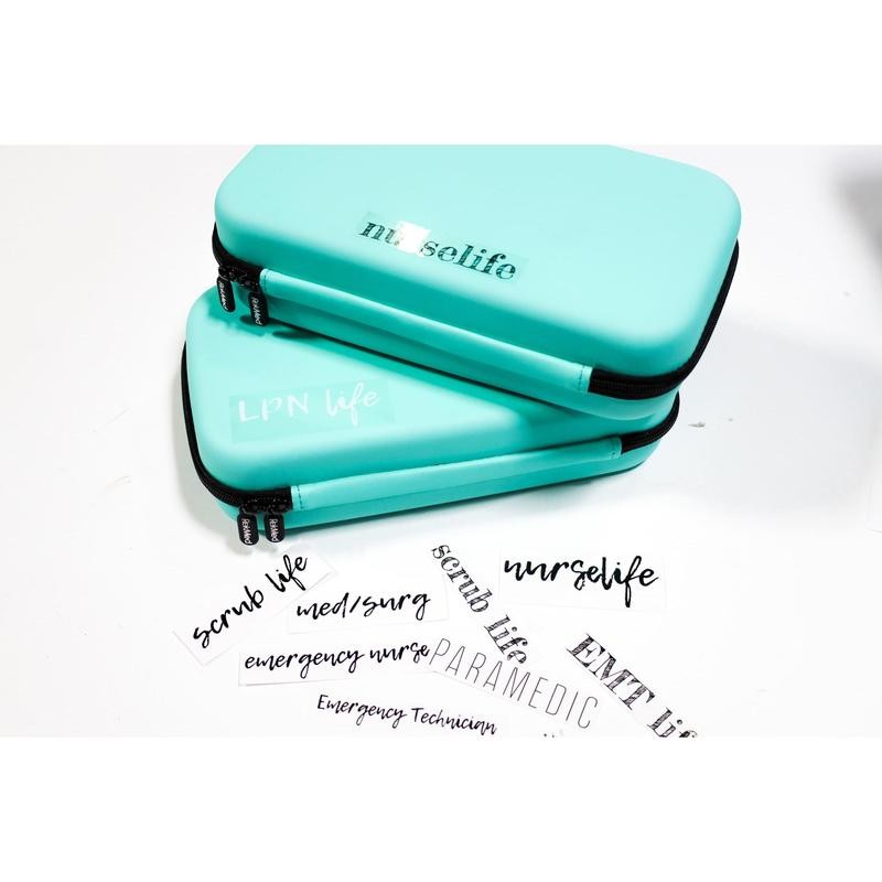 REKMED The MEGA Stethoscope Case - Color: Teal/Purple Cheetah