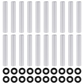 lasuroa 20 Sets Garage Door Hinge Quiet Roller Sleeves & Shaft Gaskets, 11mm ID 81mm Length Garage Roller Silent Sleeves Bearing Shaft Nuts for New Rollers or Rollers with Clean Stems