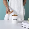 LEETOYI Cat Treat Container with Lid, Ceramic Dog Treat Jars