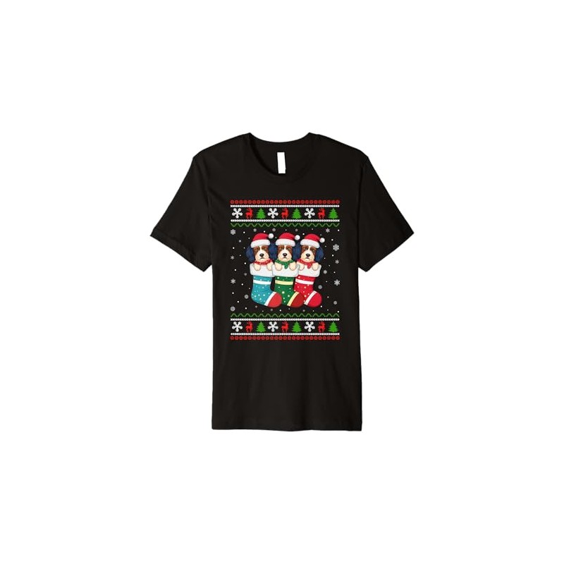 Ugly Xmas Sweater Havanese Dog In Christmas Socks Premium T-Shirt