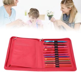 12Pcs Interchangeable Knitting Needle Set, Colored Alumina Crochet Hooks with Tunisian PU Storage Bag for Blankets Circular Knitting Needles with Detachable Structure