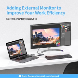 USB 3.0 to hdmi Adapter&USB c to hdmi Adapter 2 in 1,ZIYUETEK 5-in-1 USB C and USB3.0 Docking Station, Suitable for MacBook Pro/Air/M1/M2/Mac, Windows7 and Above, Android