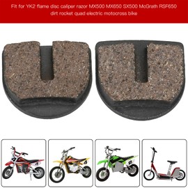 GREHUA Disc Brake Pads Front and Rear Compatible with Razor MX500 MX650 SX500 Dirt Rocket Quad 500 ATV 4 Wheeler Motocross RSF650 Street Bike E500S Pocket Mod Motovox Electric Scooter Parts 4 Pack