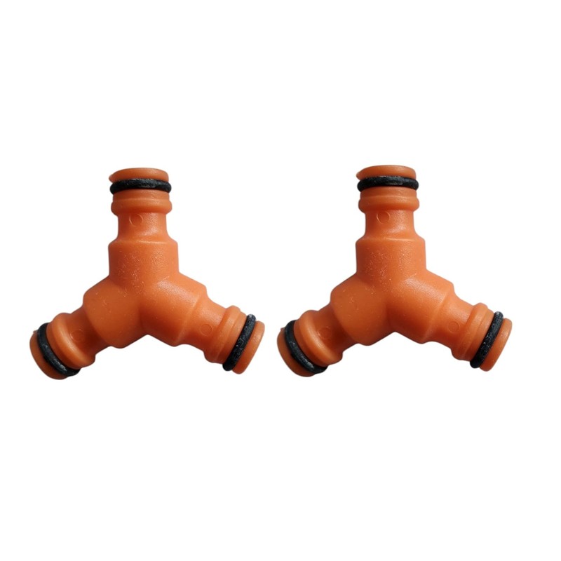 Garden Hose Y Connector, 1/2" Male Quick Connect, 3-Way Splitter,