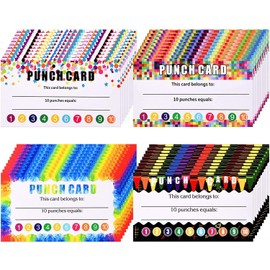 120 Pieces Reward Punch Cards Incentive Loyalty Awards Card for Classroom, Business, Kids, Students, Teachers…