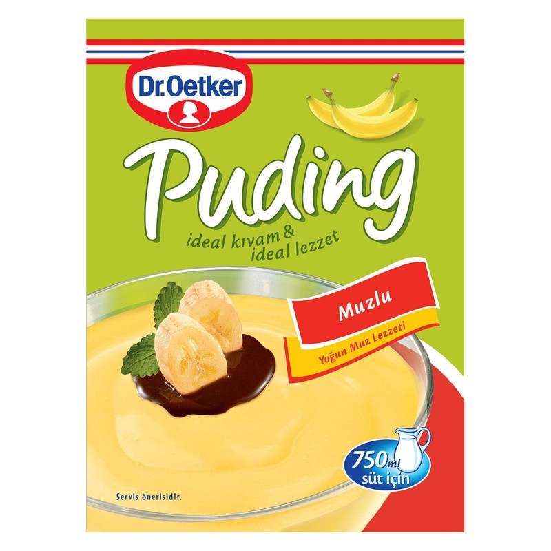 Dr. Oetker Banana Pudding Mix (Muzlu Puding Toz Karm) 120g