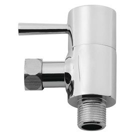 Wirquin Robinet d'arrêt équerre Rond Tour en laiton Pour Chasse D'eau wc, chromé 10724141 Round Corner Angle 1/4 Turn Shut-Off Valve Brass Toilet Flush, Chrome-Plated