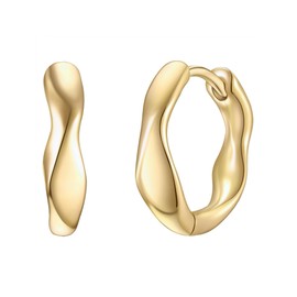 Glanzstücke München Women's Creole Earrings 925 Sterling Silver, Silver