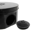 10 x Weatherproof Junction Box Outdoor Black - 80x40mm Round