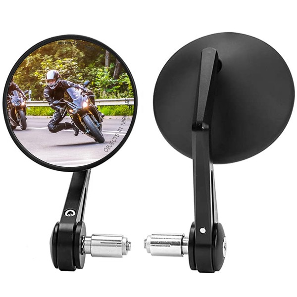 Kemimoto - Espejo universal para manillar de motocicleta, 9,9 x