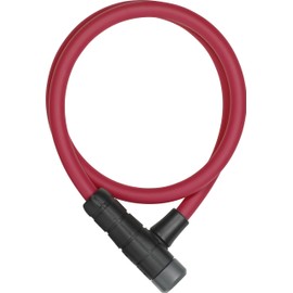 ABUS Primo 5412K/85/12 Cable Lock Bicycle Lock Made of 12 mm Thick Steel Cable, red, 85 cm