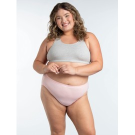 Fruit of the Loom Women's Size Underwear, Designed to Fit Your Curves, Hi Cut-Breathable Micro Mesh-Assorted, 9 Plus