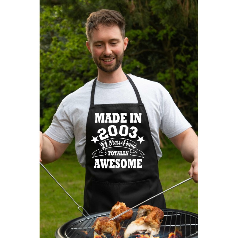 Print4U 21st Birthday Made In 2004 BBQ Cooking Funny Novelty