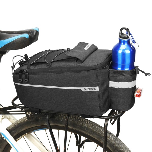 JUST DO Bike Bag Back Rack Bag Waterproof Bicycle Panniers Carrier Cooler Big Capacity With Bottle Bag For Rear Rack