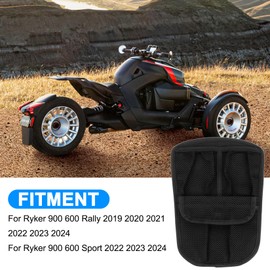 PSLER Front Trunk Lid Organizer for Ryker 600 900 Sport Rally Edition 2019-2024, Ryker Accessories 3 Mesh Pockets Glove Box Storage Organizer (Black)