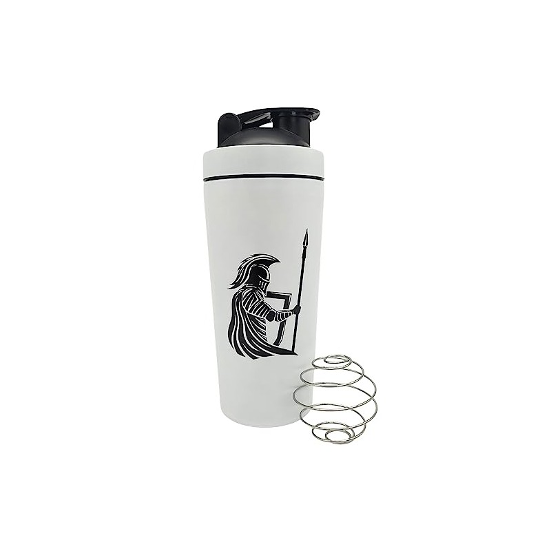 JAW REX Ancient Warriors Protein Steel Shaker (750 ml) (White