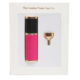Alice Wheeler LTC London Perfume Atomiser Refillable Perfume Bottle with Gift Box Vegan Leather (Hot Pink)