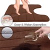 Yimobra Memory Foam Toilet Bath Mat U-Shaped, Soft and Comfortable,